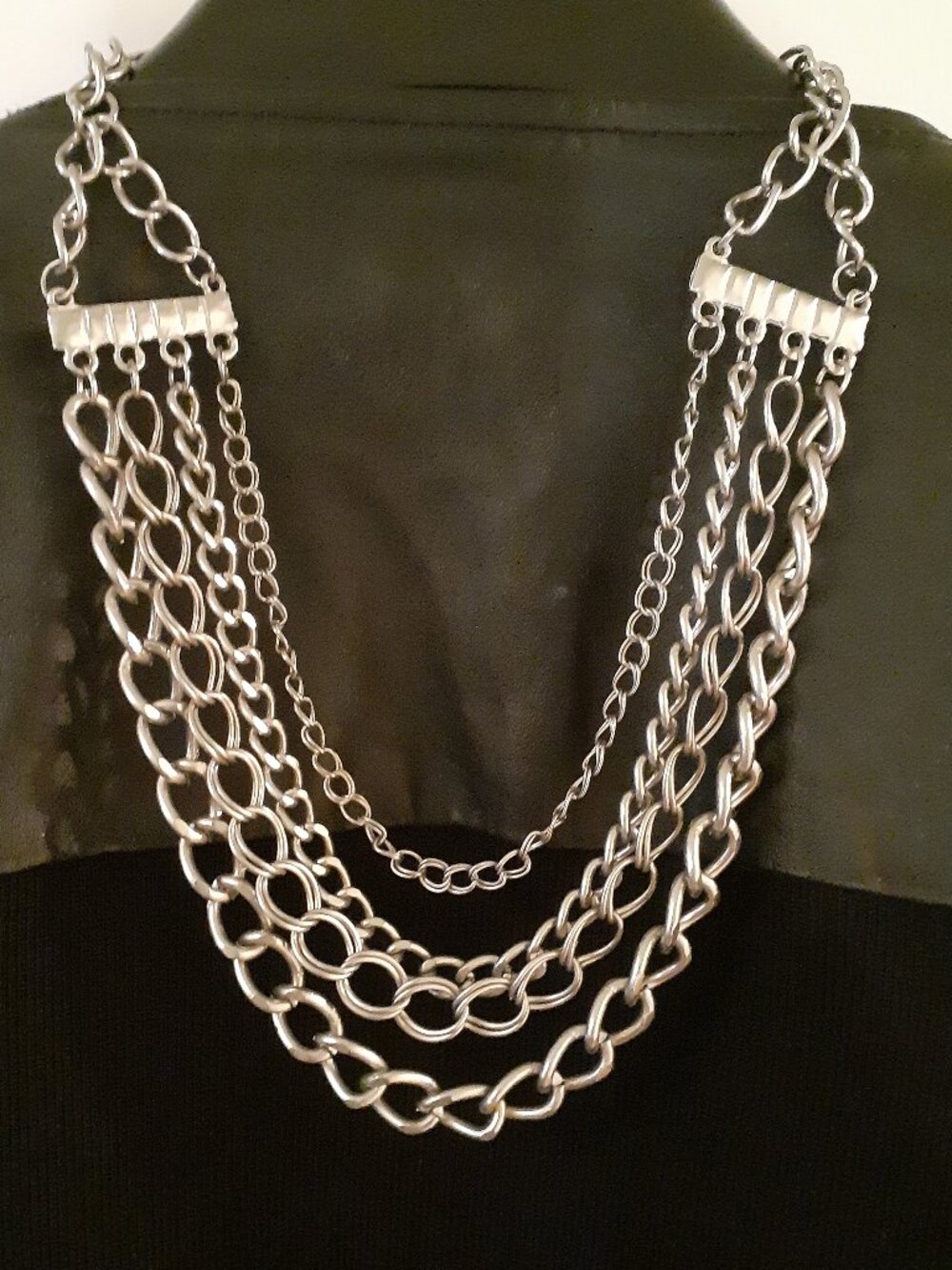 Edgy Punk / Industrial Multichain Necklace